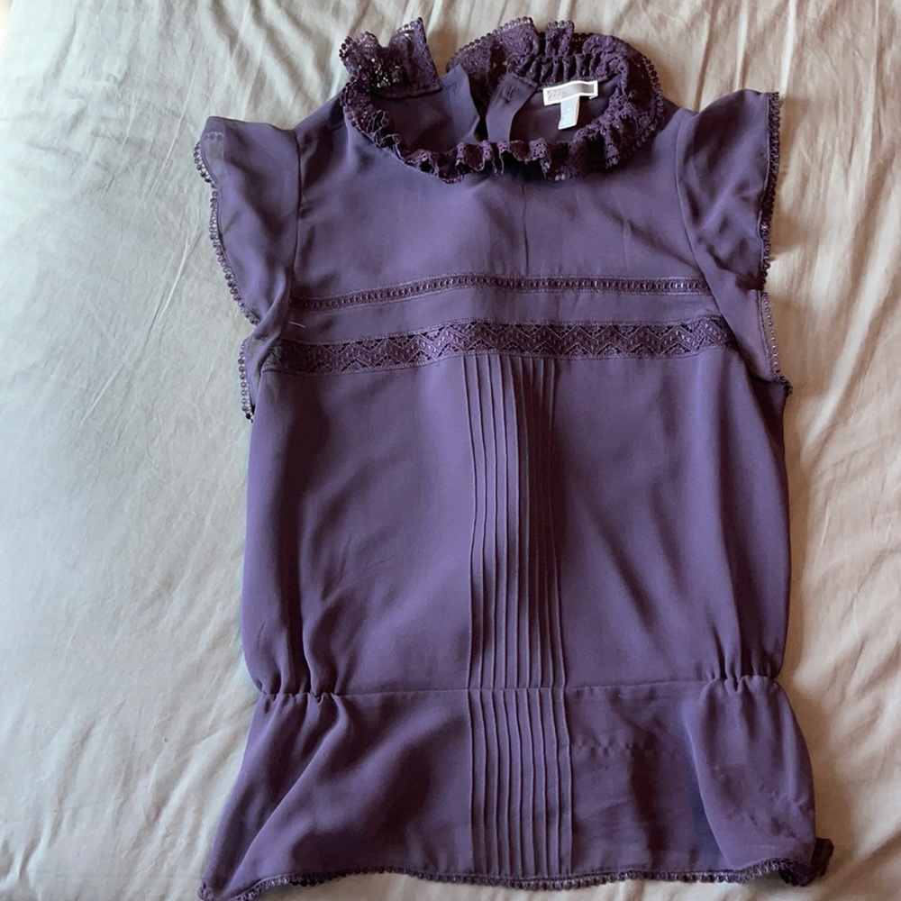 Prettiest deep purple blouse!